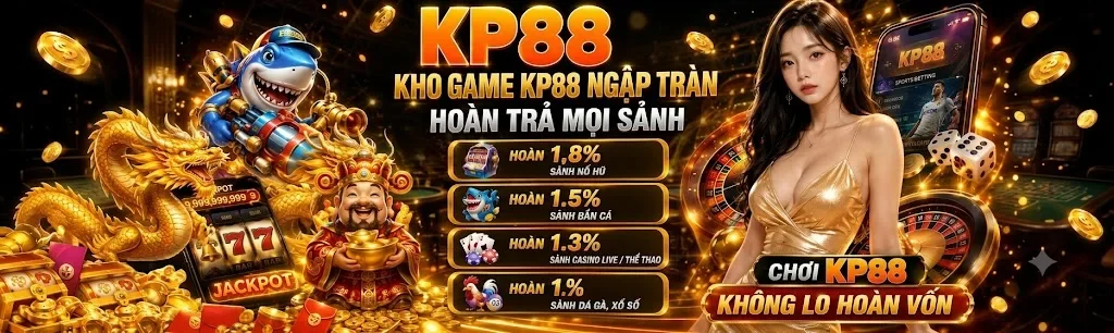 Kho game KP88 ngập tràn hoàn trả mọi sảnh cược