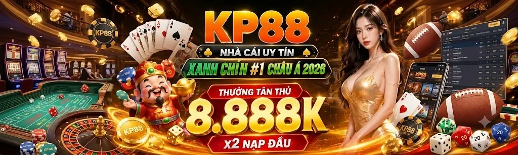 KP88 - Nhà cái xanh chín #1 2026 | Thưởng tân thủ 8.888K