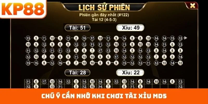 Tài Xỉu MD5 - 4 Mẹo Nâng Tầm Đẳng Cấp Thư Giãn Thoải Mái 4 Chú ý cần nhớ khi chơi Tài Xỉu MD5