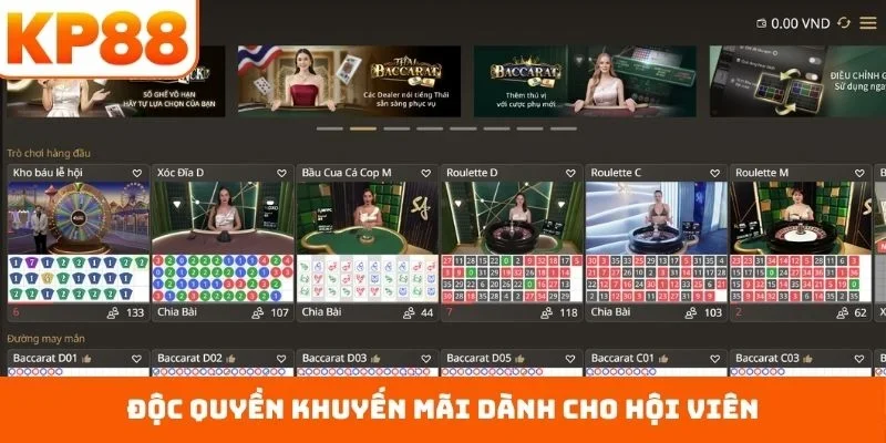 Casino KP88 3 Độc quyền khuyến mãi dành cho hội viên